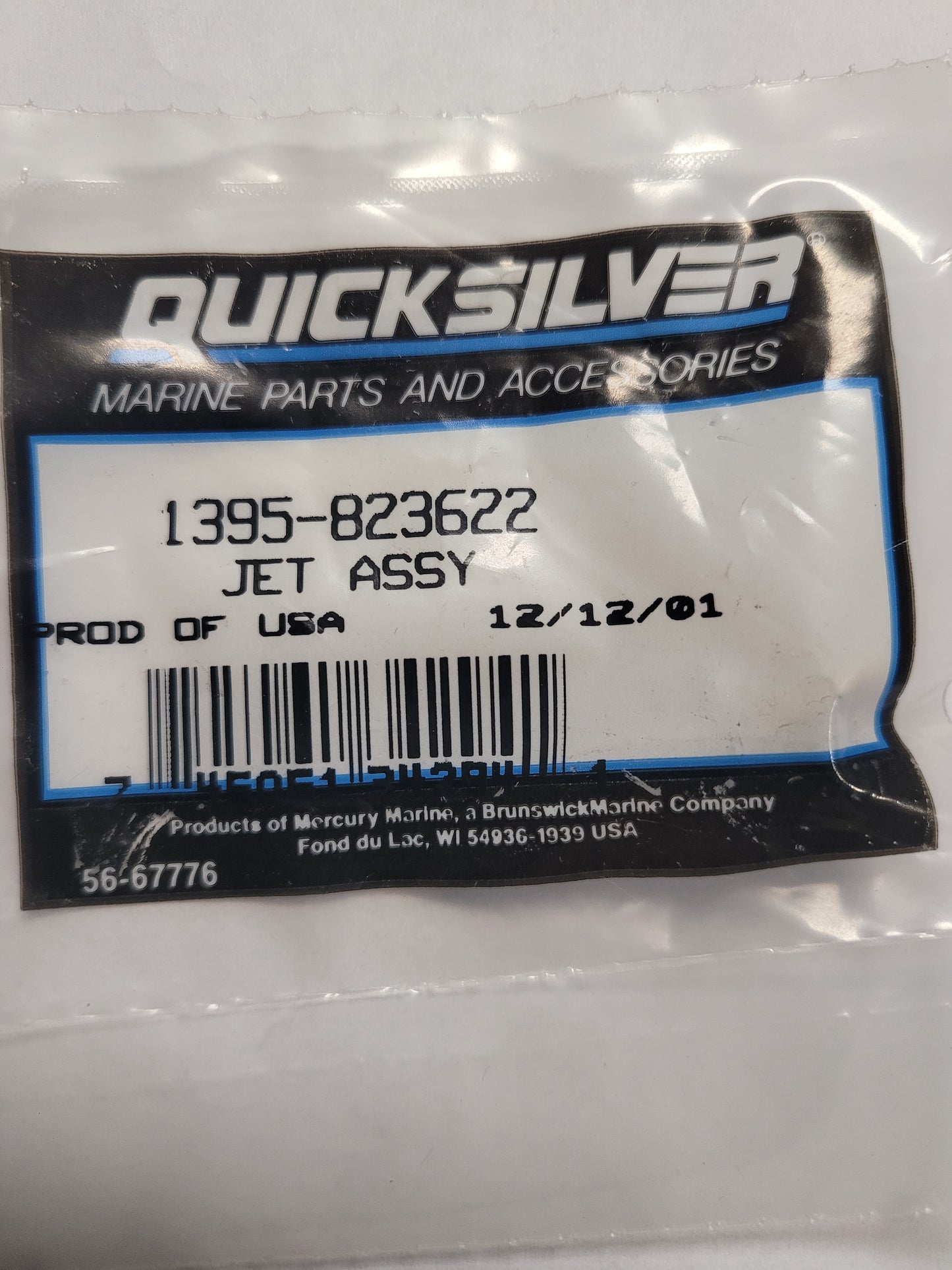 Jet Assy, Carb, Quicksilver 823622