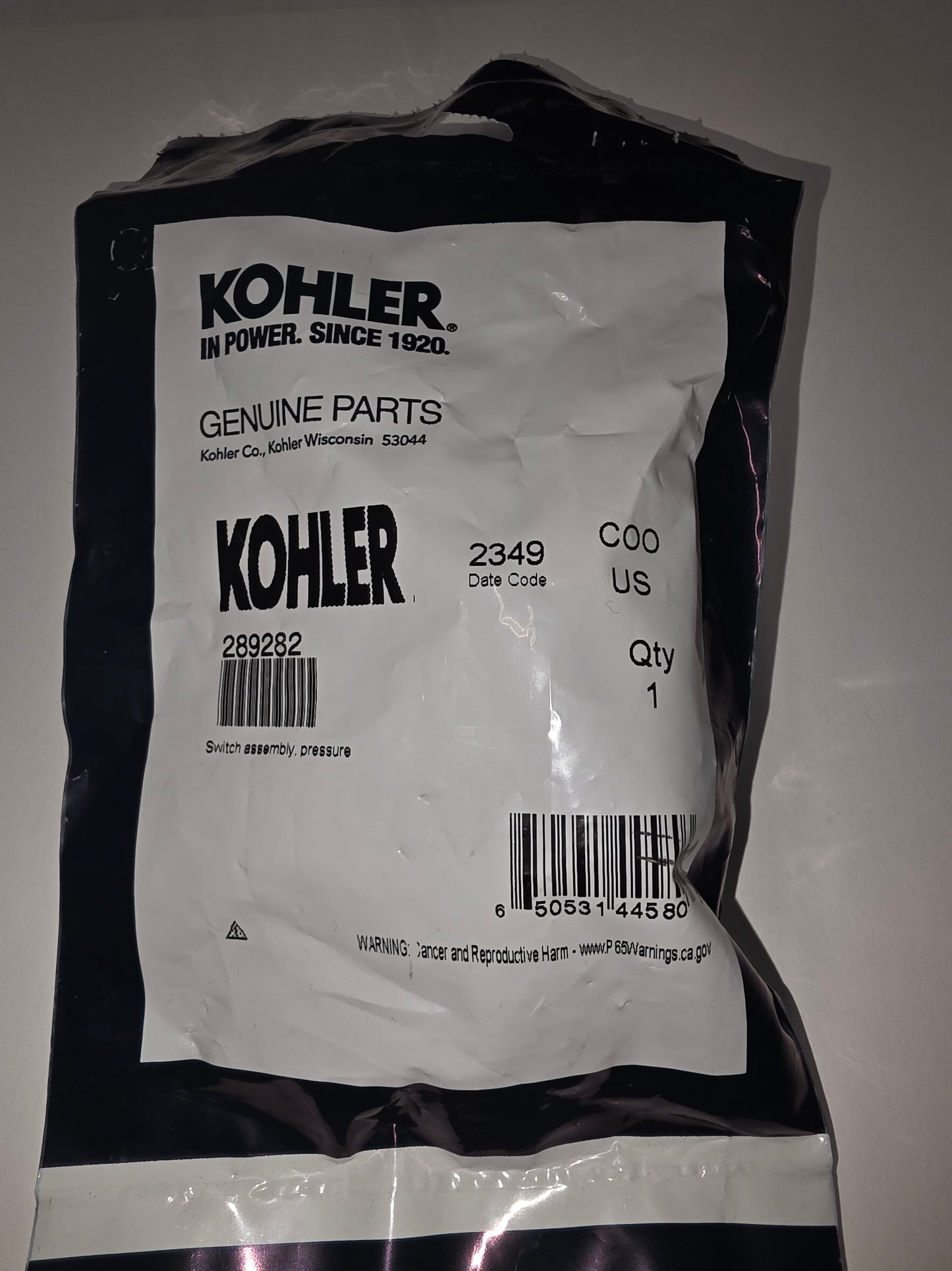 Kohler 289282 Pressure switch