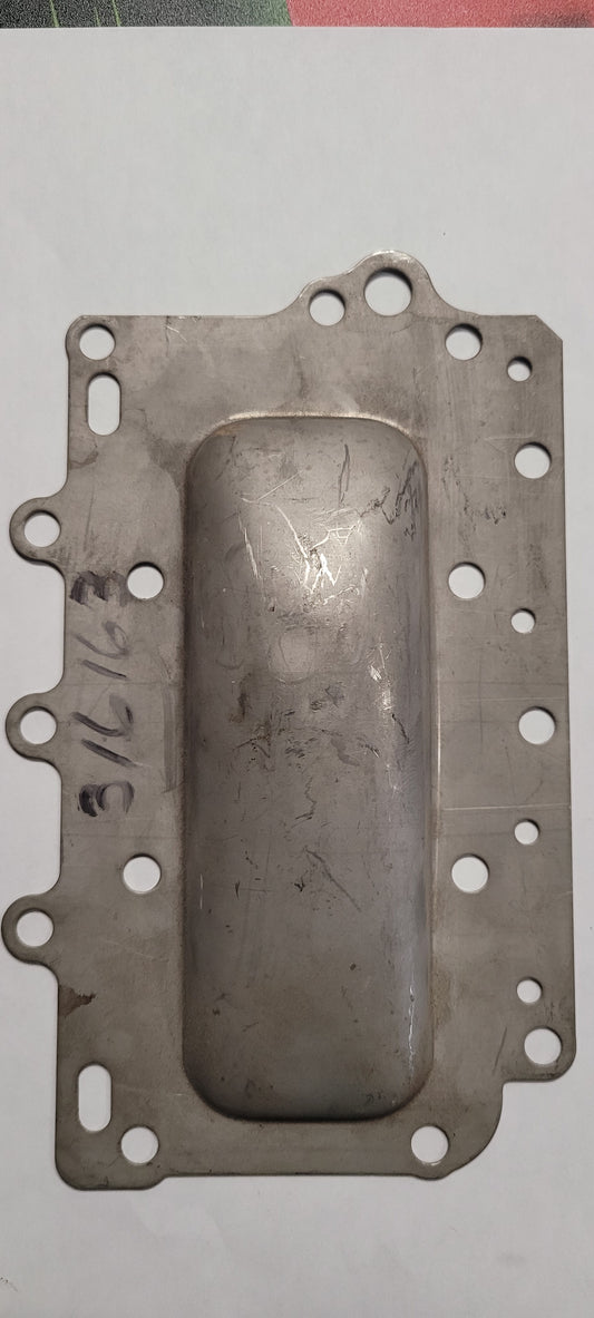 COVER, Exhaust inner, Vintage, (NOS) OMC 316163