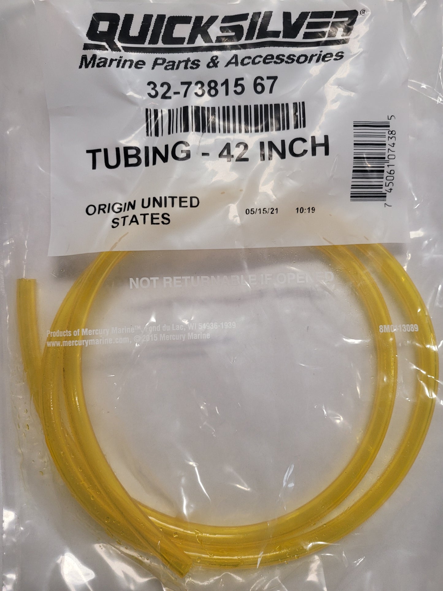Tubing, 42 Inch, Fuel Pump to Carb, Quicksilver 7381567