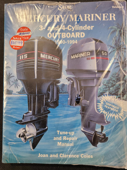 Repair Manual, Seloc 036-5, Mercury/Mariner 3 and 4 Cyl Outboards, 1990-1994