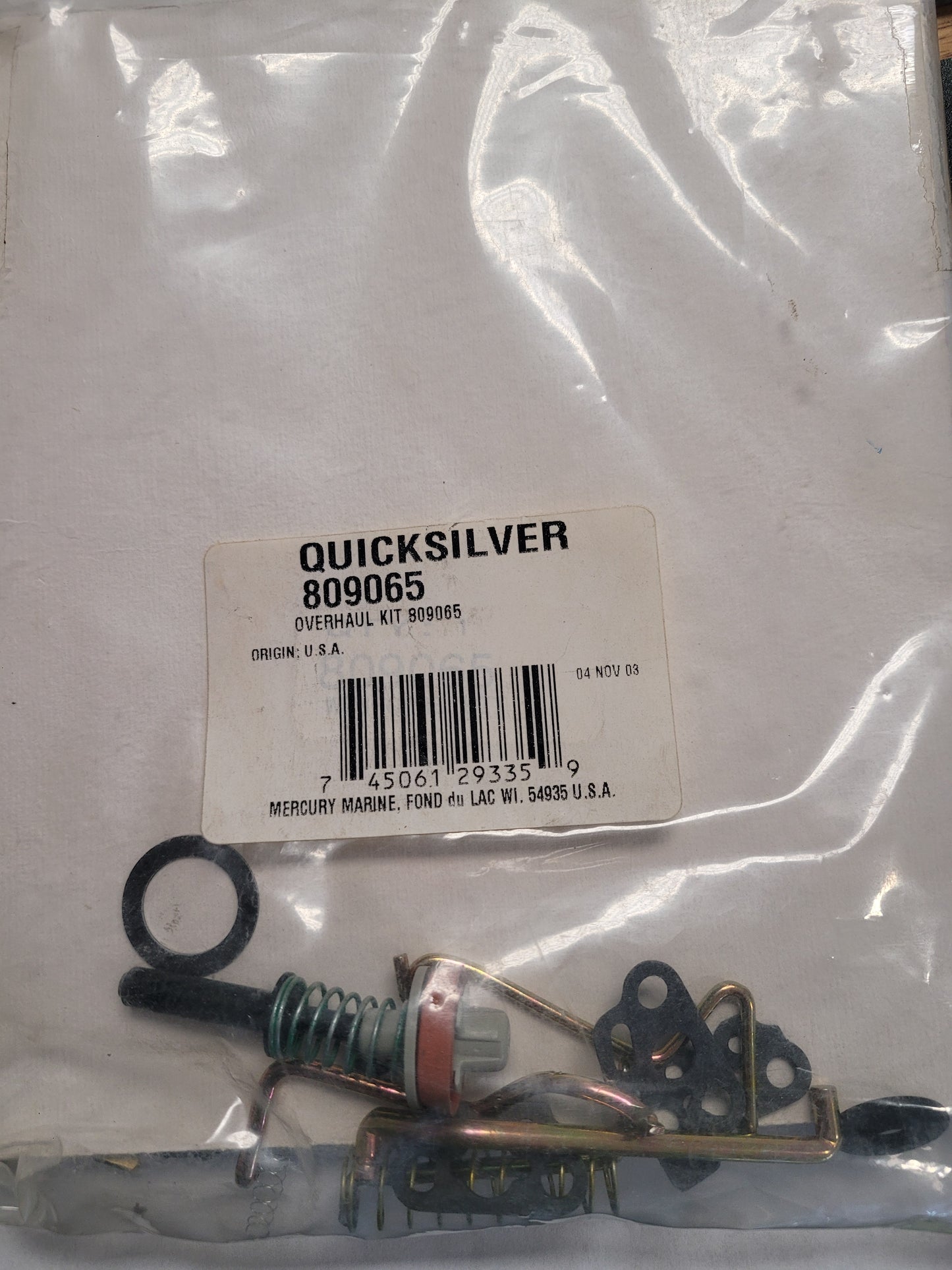 Carb/Overhaul Kit, Weber 4bbl, Quicksilver 809065