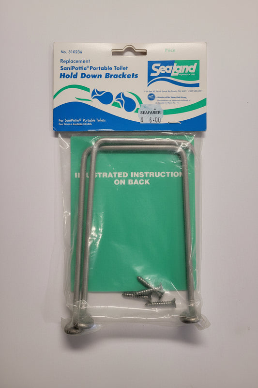 Hold Down Brackets, SaniPottie 310239, (NOS) CLOSEOUT