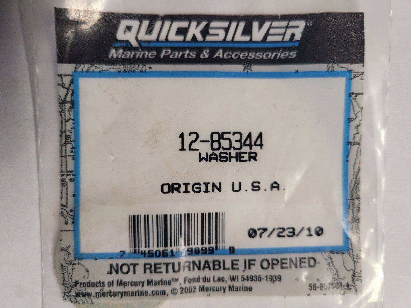 Washer, Quicksilver 85344