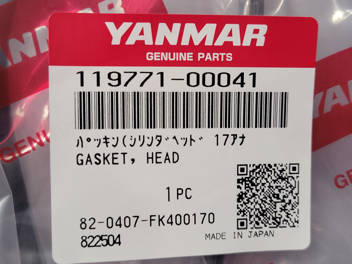Yanmar Bonnet Gasket 119771-00041