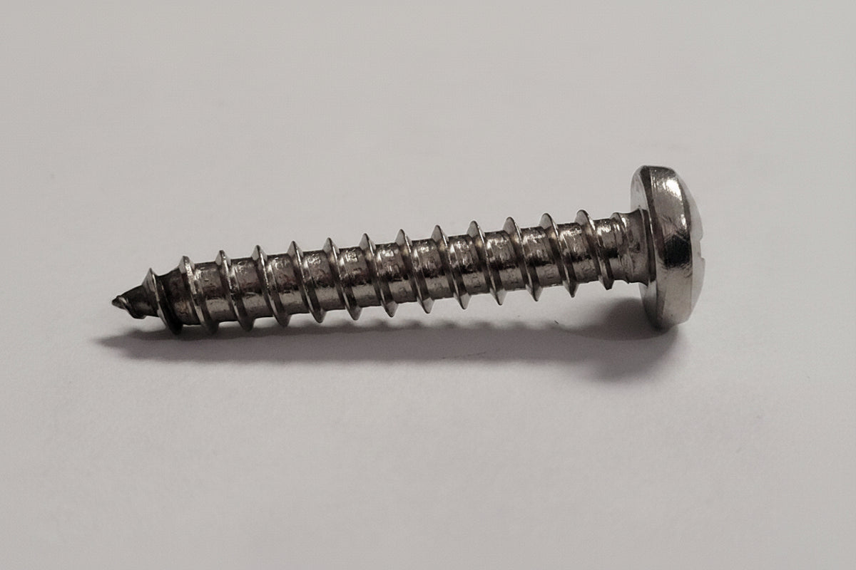 12x1-1/4" SS Pan Head Screw, 4-0201