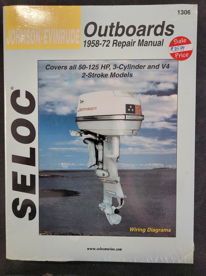 Repair Manual, Seloc 009-8, JOHNSON/EVINRUDE Outboard, 1958-1972, 50-125HP