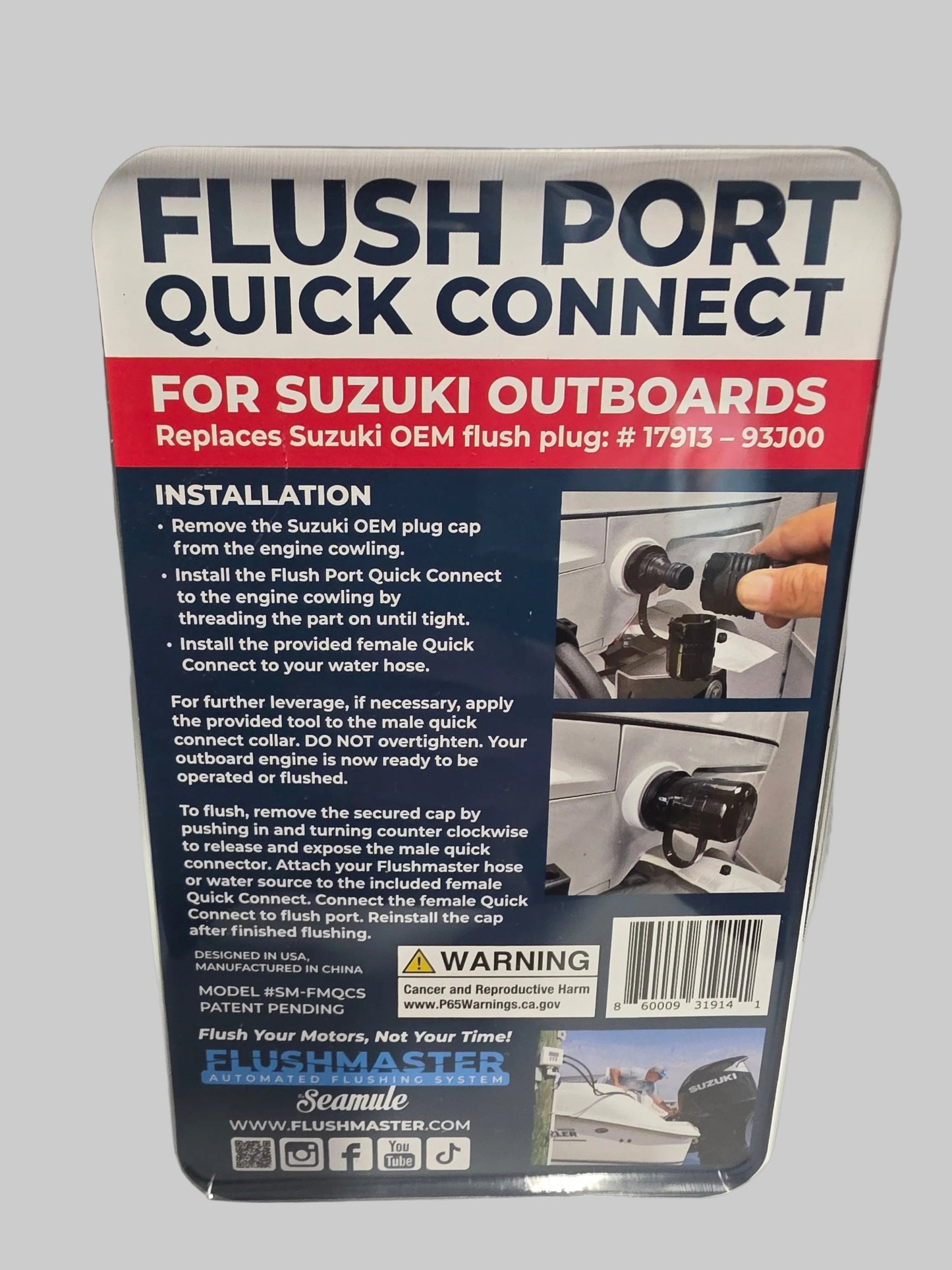 FlushMaster SMFMQCS Quick Connect Suzuki Applications