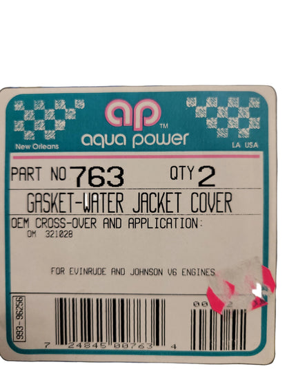 Water Jacket Cover Gasket, (NOS) Aqua Power 763