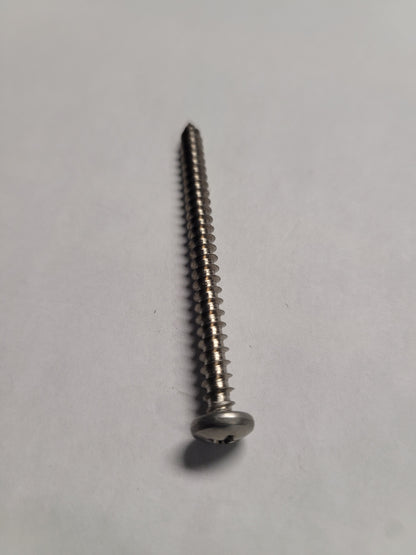 10x2-1/2" SS Pan Head Screws, 4-0195