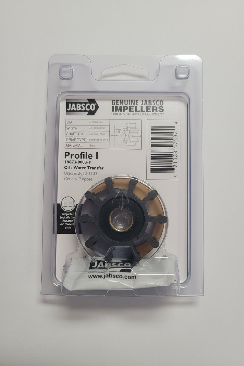 Replacement Nitrile Impeller, Jabsco 18673-0003-P