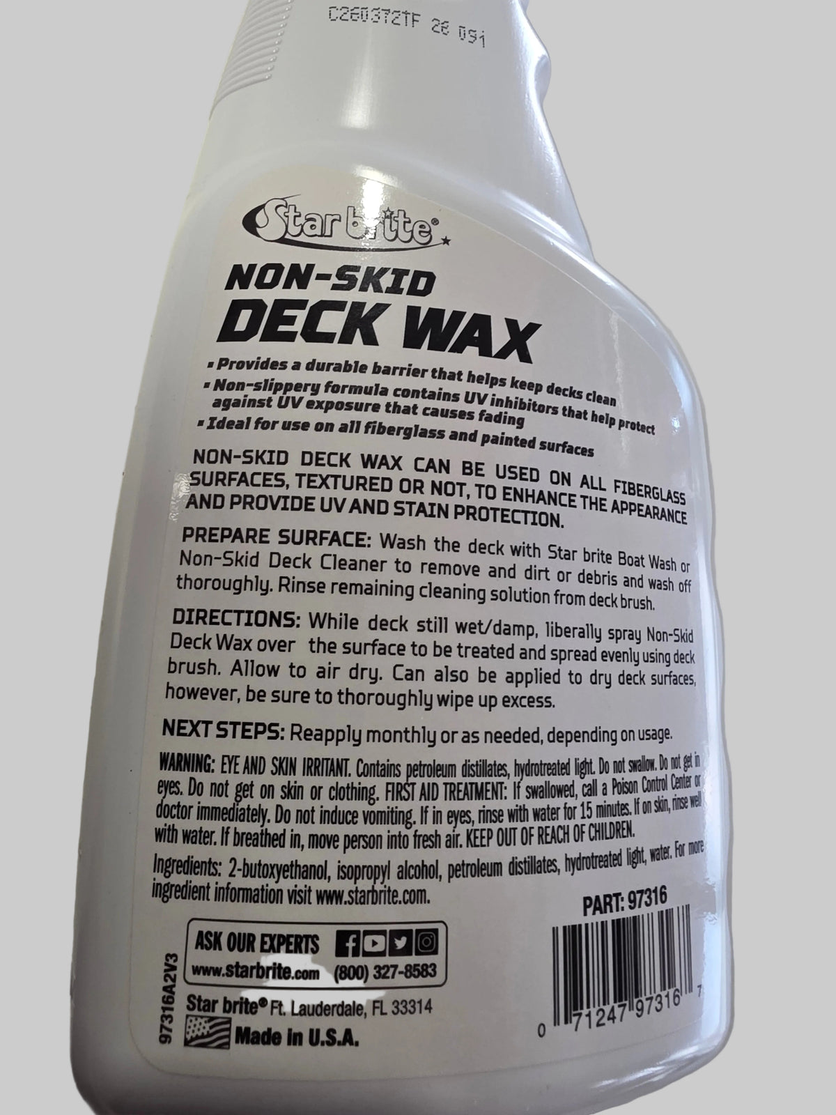Non-Skid Deck Wax 16oz Starbrite 97316
