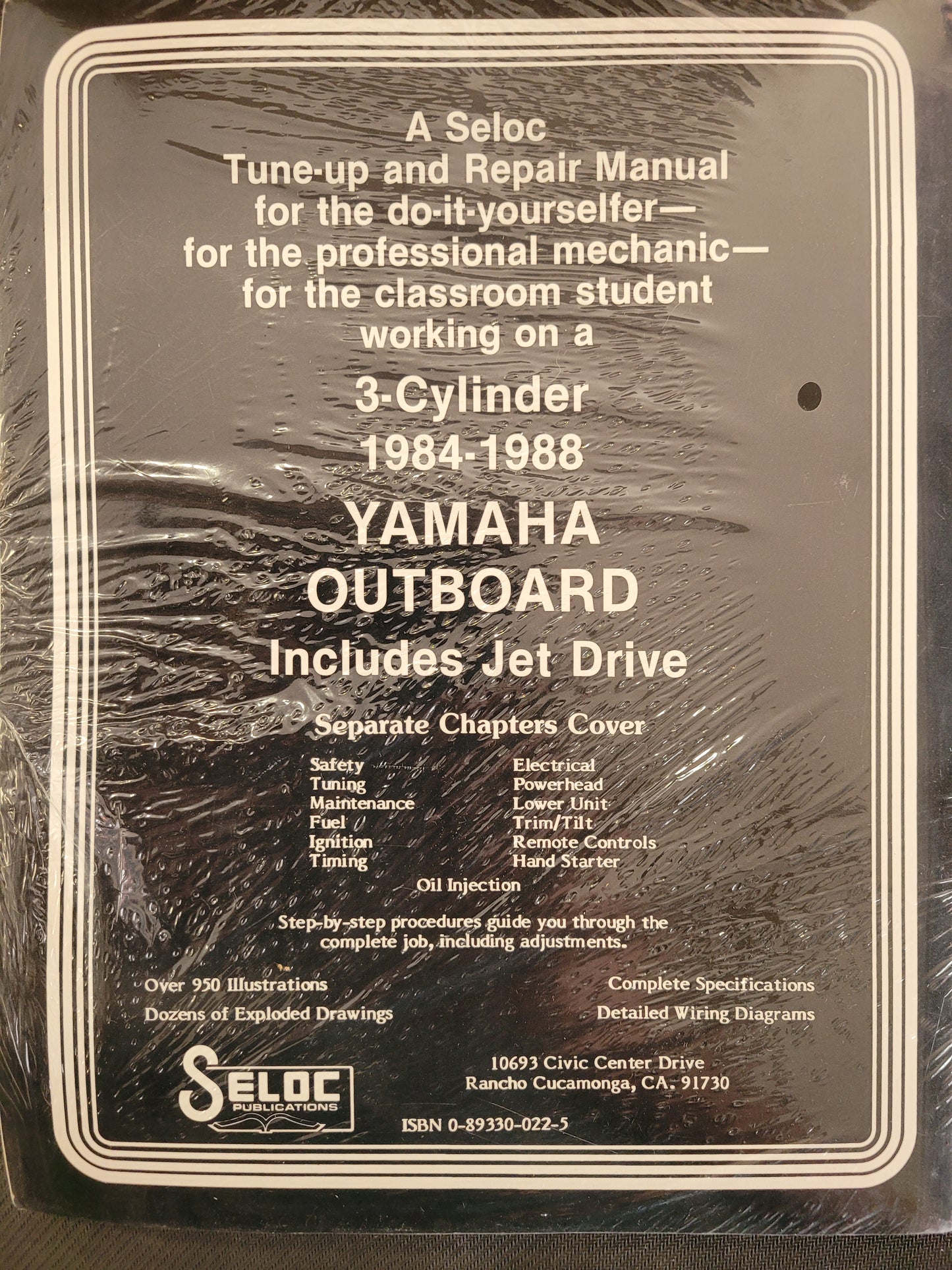 Repair Manual, Seloc, For Yamaha 3-Cyl. 1984-1988