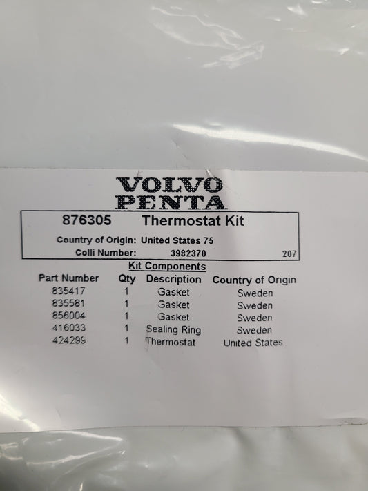thermostat kit, (NOS) Volvo 876305