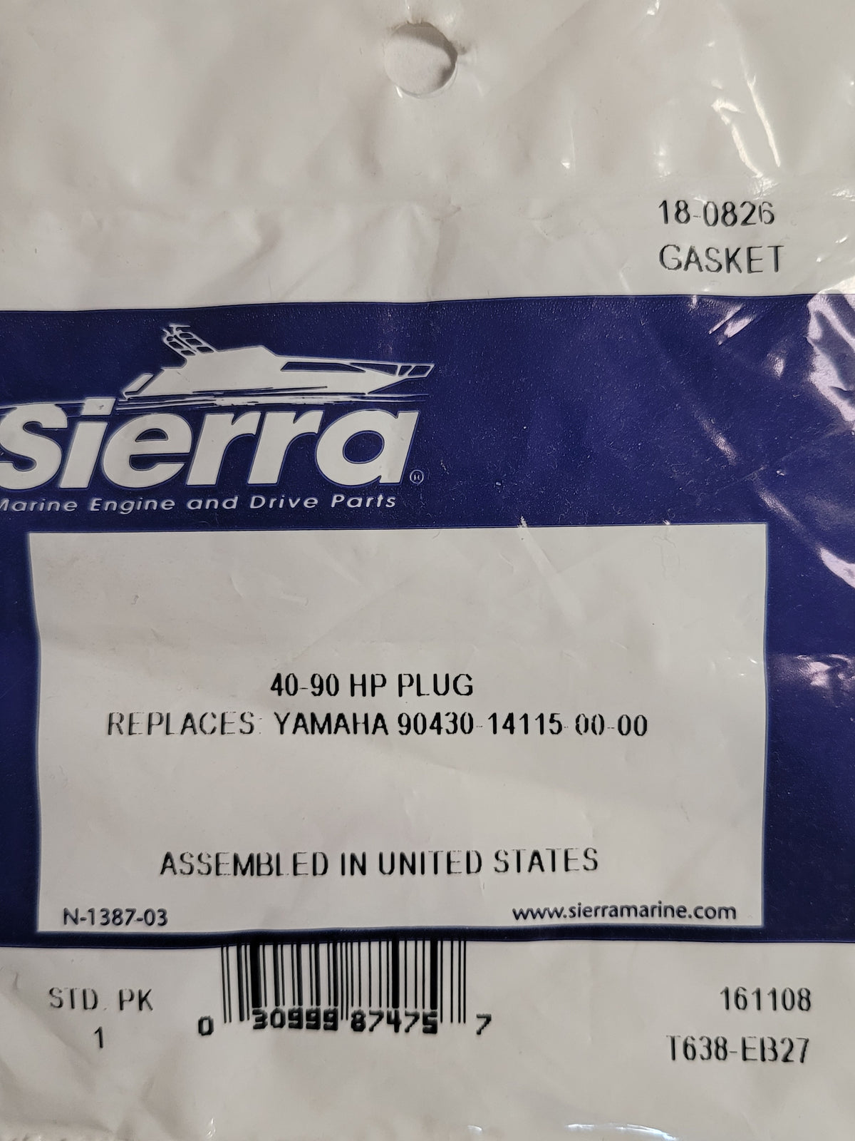 Drain Screw Gasket, Sierra 18-0826
