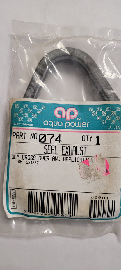 Exhaust Leg Seal, Vintage, (NOS) Aqua Power 074, Sierra 18-2537, Omc 324937
