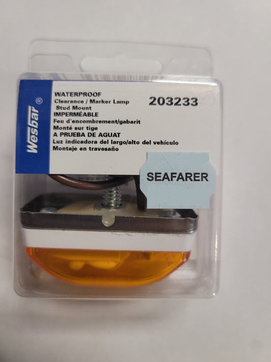 Amber Clearance Light With Stud, Wesbar, 203233