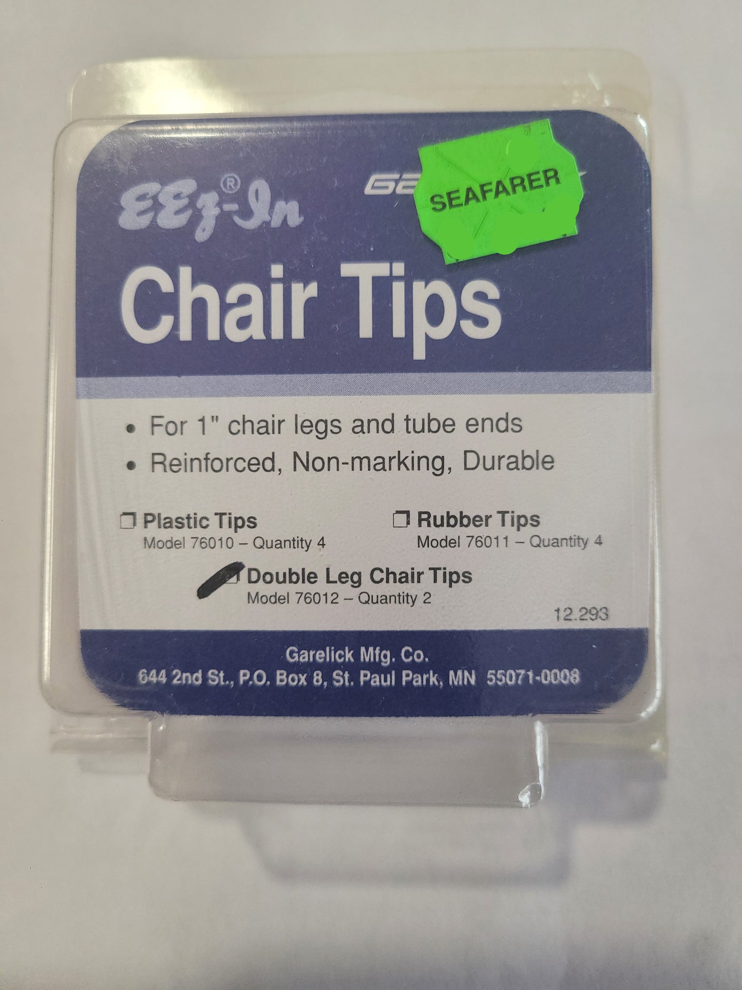 Tips Fits Double Leg Chairs 2/Pk
