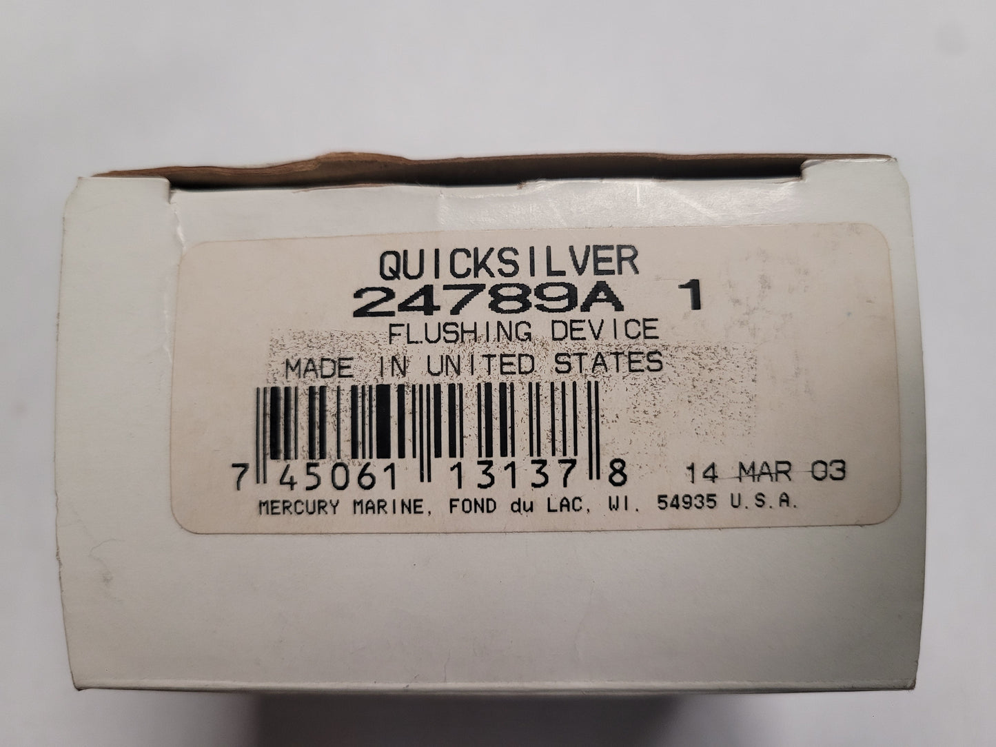 Flushing Device, Quicksilver 24789A1, (NLA), (NOS)