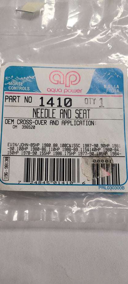 Needle and Seat, (NOS) Aqua Power 1410