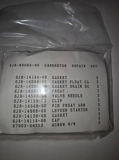 Yamaha 6J8-W0093-00 Carb Kit (NOS/Closeout)