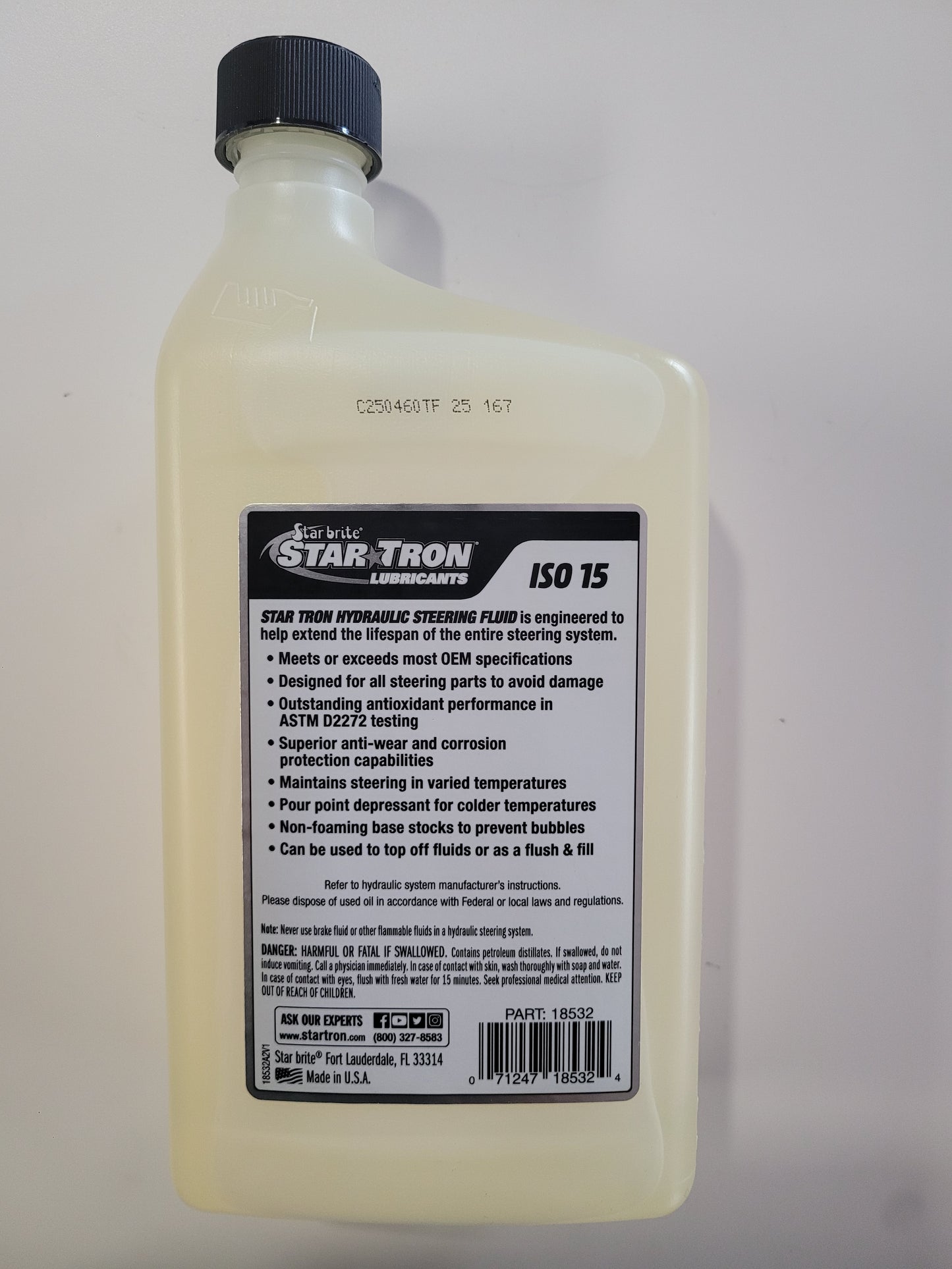 Starbrite Hydraulic Steering Fluid –  Marine Synthetic Blend Qt 18532