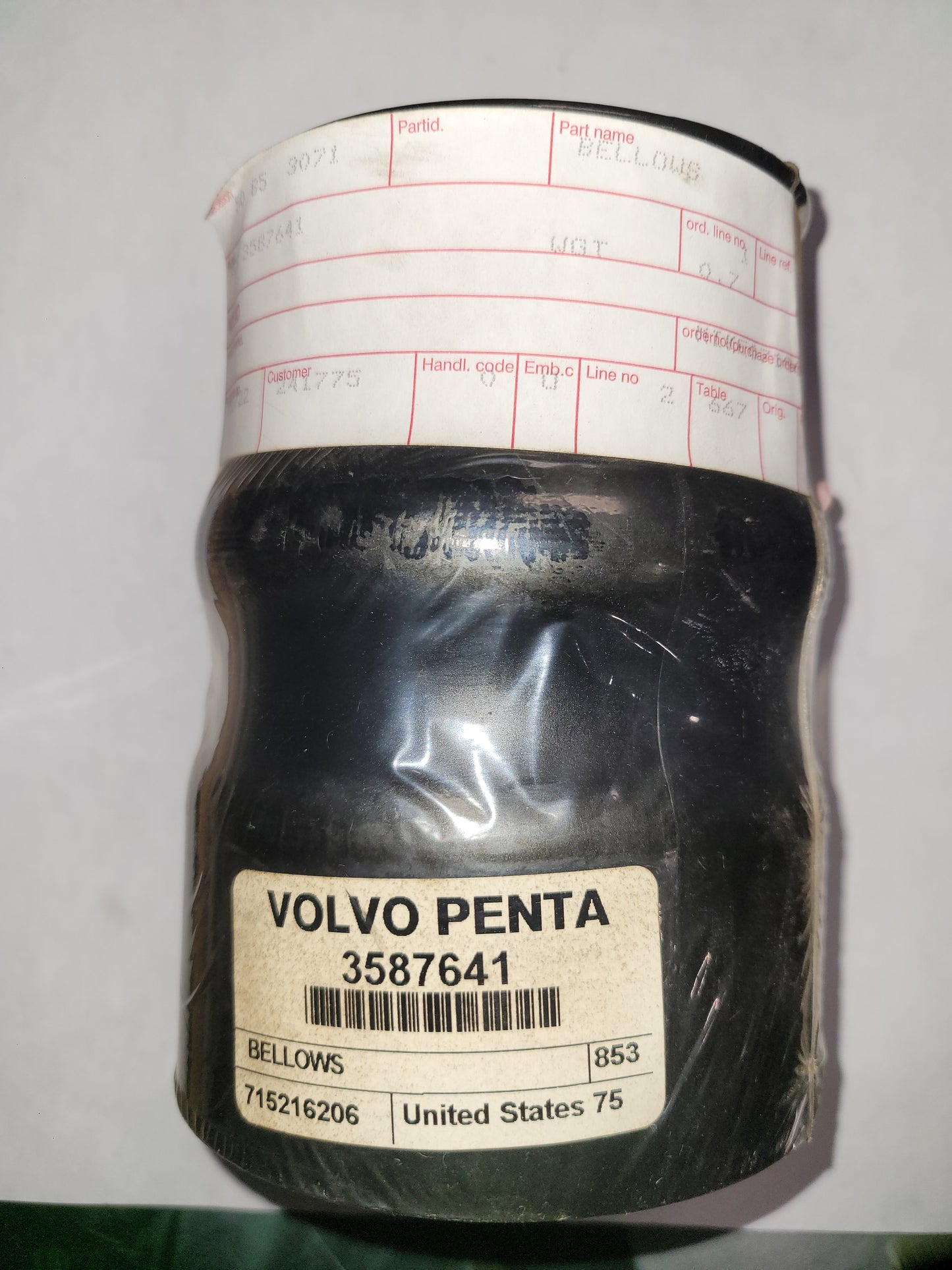 Bellows, Exhaust, (NOS) Volvo 3587641