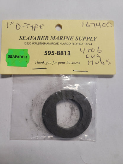 1" ID "D" type spindle washer (pr)