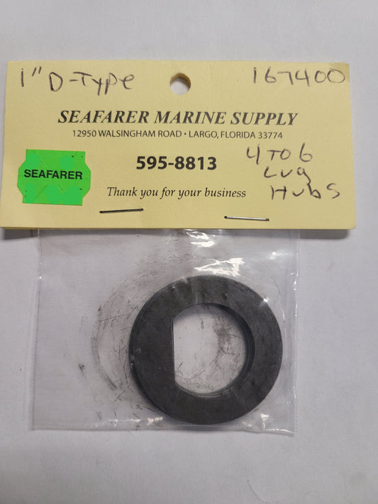 1" ID "D" type spindle washer (pr)