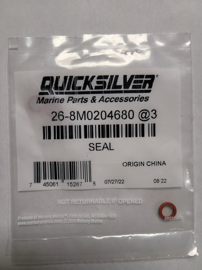 Quad Ring Seal (Orange), Quicksilver 8M0204680