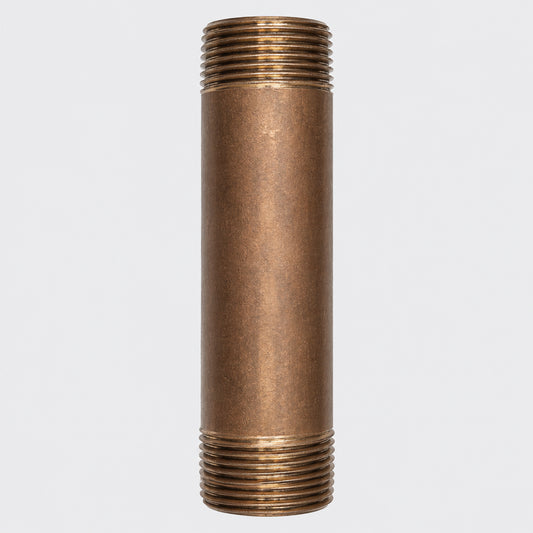 1-1/2" X 6" Red Brass Pipe Nipple, 40149